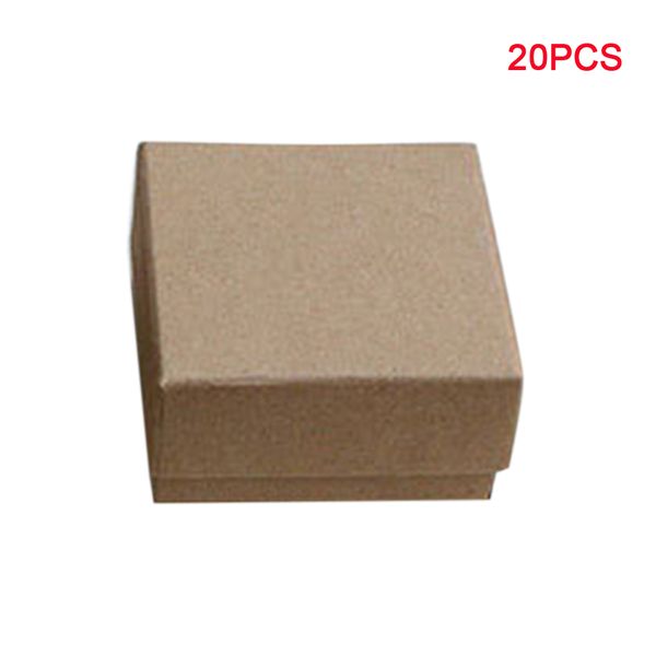

20pcs with lids storage package ring necklace jewelry box paper vintage brown exquisite case holder small gifts display, Pink;blue