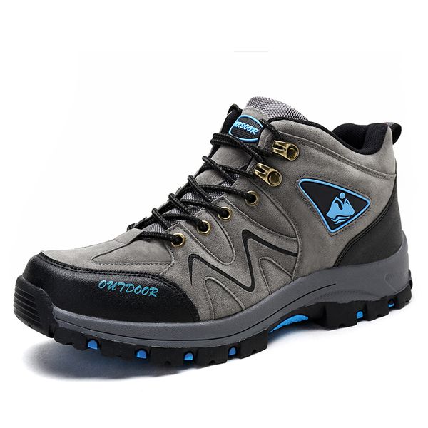 

clorts men climbing shoes suede hiking sneakers mens waterproof hiking boots mid-cut breathable non-slip outdoor shoes