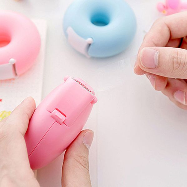 

1pc cute love washi tape cutter candy color masking tape storage organizer cutter office machine stationery school supplies