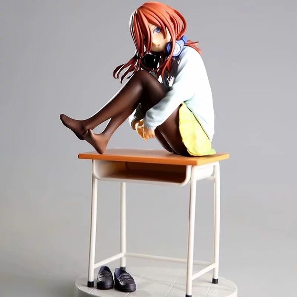 

19cm quintessential quintuplets nakano miku action figure toys doll christmas gift with box t200603
