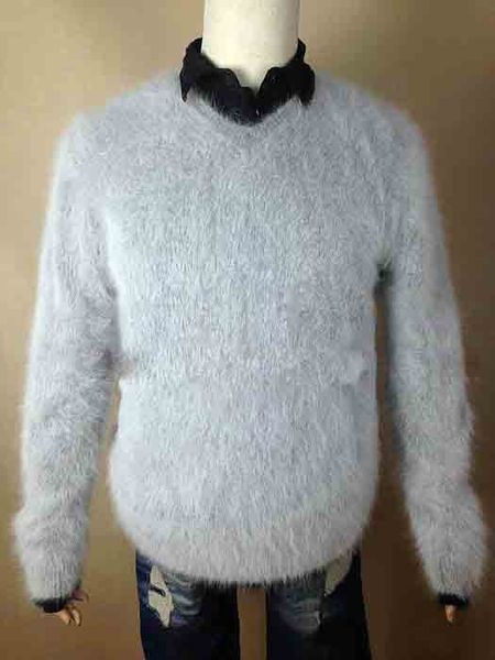 

2018 new genuine mink cashmere sweater men pure 100% cashmere sweater pullovers mink wholesale price z167, White;black