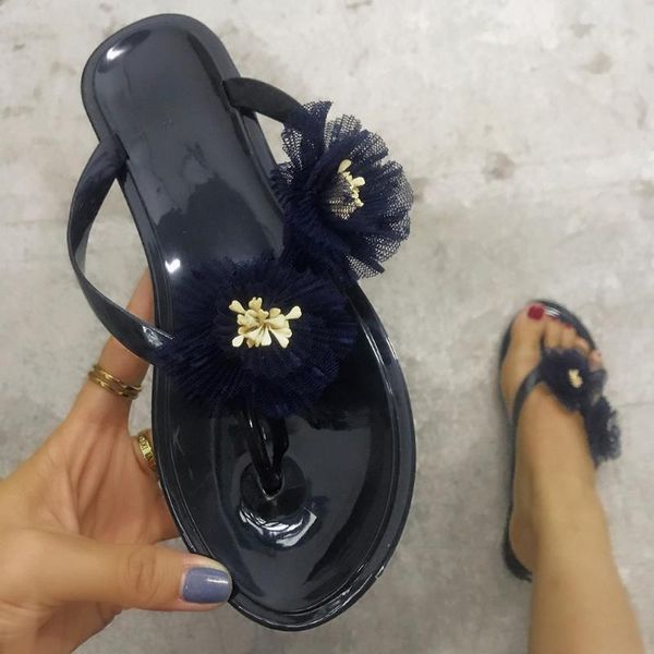 

slippers fashion flowers slides women summer eva lovely beach shoes casual flip flops outdoor sweet, Black