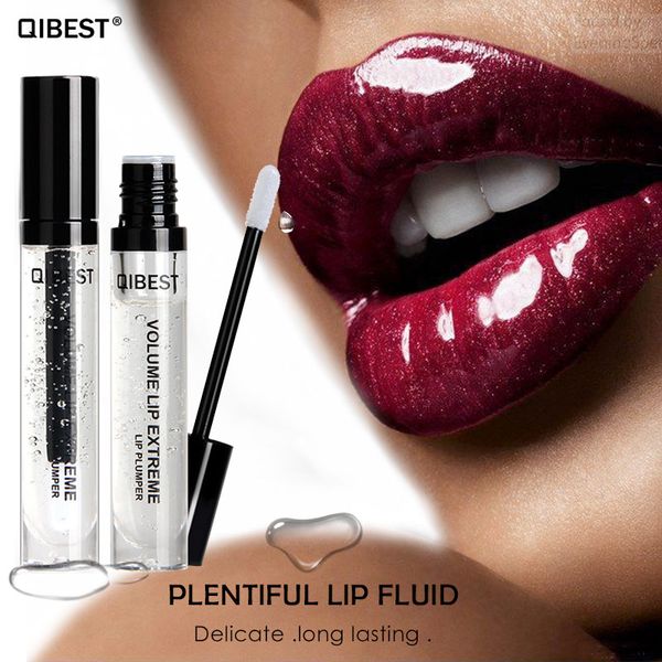 

qibest lip care lip gloss nutritious long lasting liquid lipstick plumper glaze 3d volume lipgloss tint ultra oil#