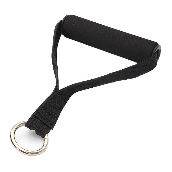 

2x black tricep rope cable attachment handle bar resistance gym training band