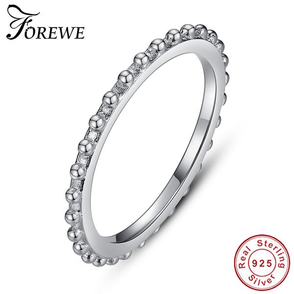 

forewe fashion new 100% 925 sterling silver spikes ring for women simple rings wedding authentic jewelry christmas gift, Slivery;golden