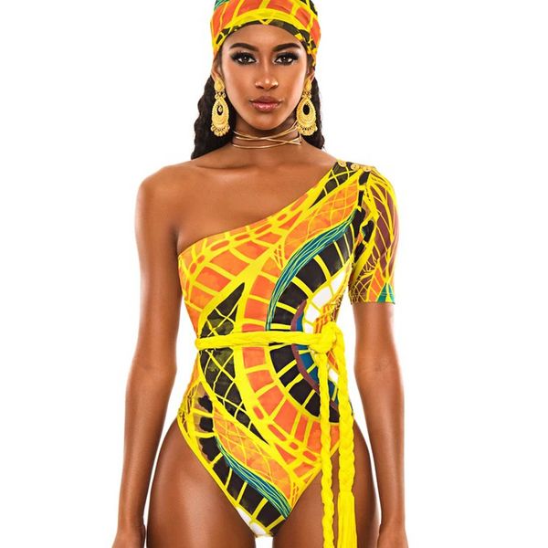 

one shoulder swimsuit one piece women bathing suit monokini mujer one-piece swimsuits 2020 female bathers monokini trikini, White;black