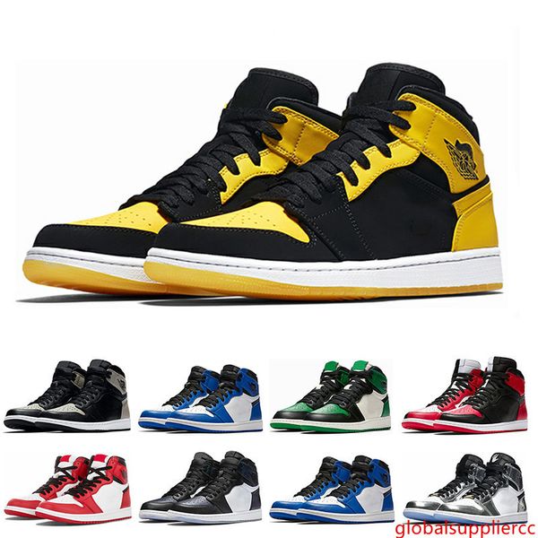 

designer 1s mens basketball shoes pine green court purple chicago og 1 game royal blue backboard sports sneaker size 5.5-13