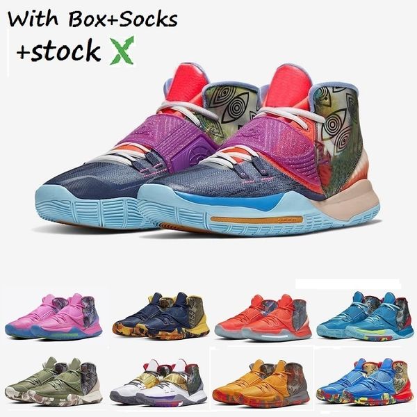 

сток x 6 all-star баскетбол обуви ирвинг 6s мужчины черный белый серая увеличить спорт синего обучения дизайнер кроссовки high голеностопног