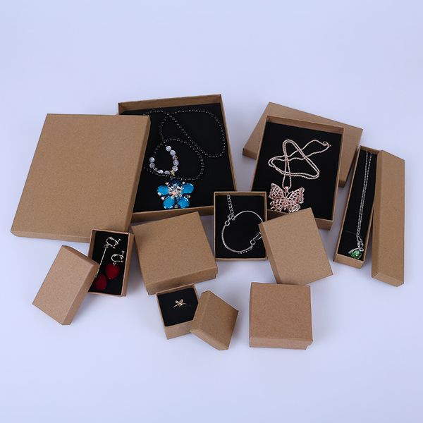 

[ddisplay]festival classic kraft jewelry gift box glamour ring boxes monthly earring small jewelry display fineness necklace package box, Black;white