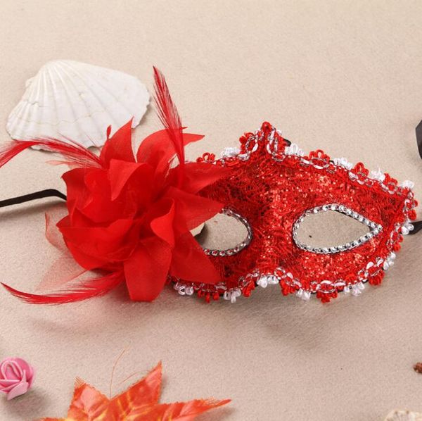 

12 Designs Flower Halloween Mask Sexy Masquerade Masks Dance Party Bar Venice Princess Mask High-grade Rose Party Mask Supplies