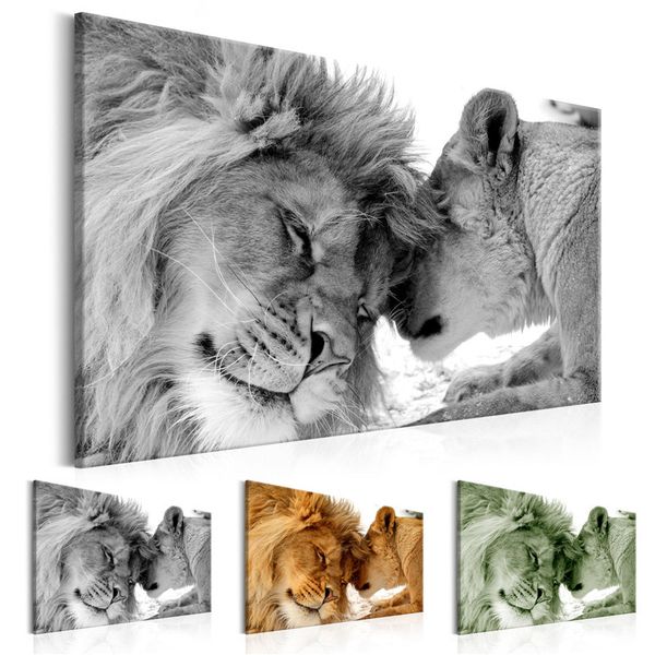 

the king of animals canvas painting cute leopard lion posters and prints p wall art pictures for living room decoration