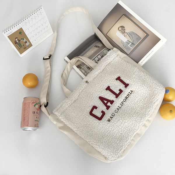 

women canvas shoulder bag large capacity california embroidery crossbody messenger bag simple cloth purse handbag tote for girls