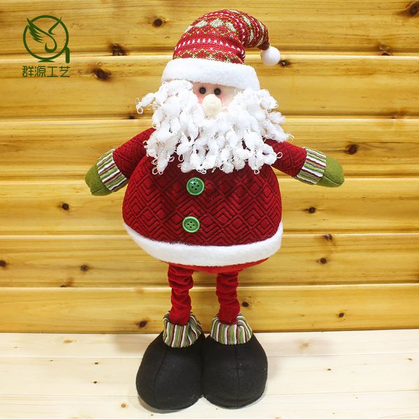 

1pc christmas big snowman santa claus doll with rod cloth red hat winter christmas gift for kids kids 70*28cm