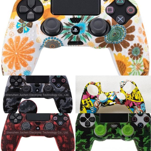 

mhsc5 геймпад силиконовый протектор кожи 2 ручки чехол + крышки крышки набор для ps4 контроллер