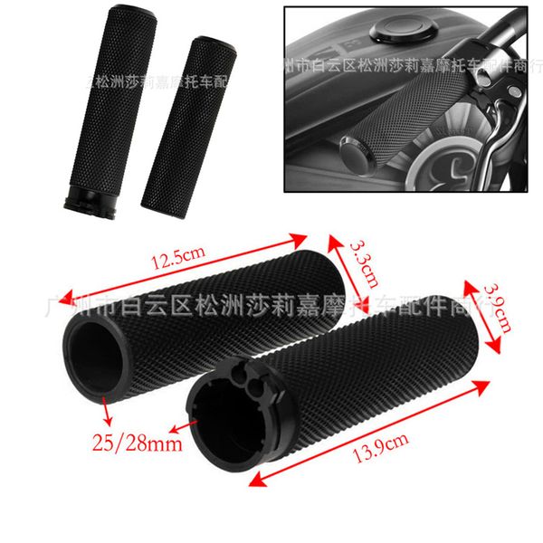

black 25mm 1'' rubber parts retro moto handle grips motorcycle handlebar for 1200 x48 road king dyna grip