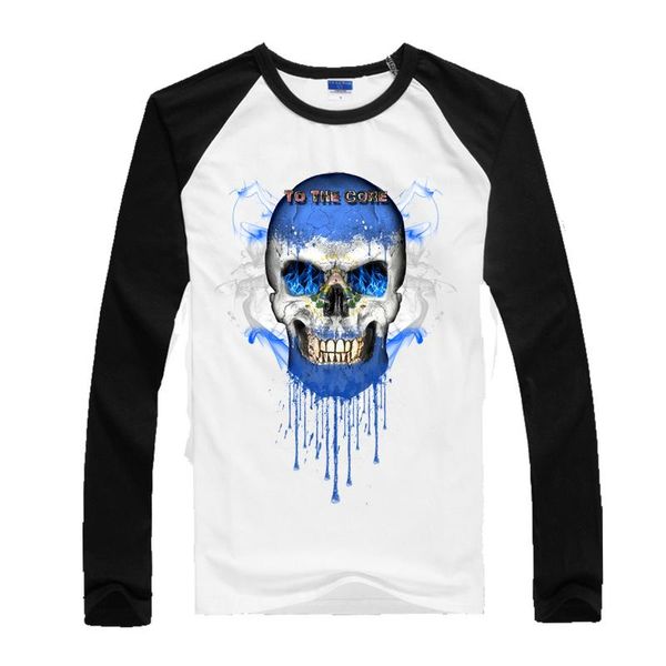 

сальвадор skull к сердечнику 2017 новая молодежь хлопок бейсбол спорт мужские футболки группа персонализация, White;black