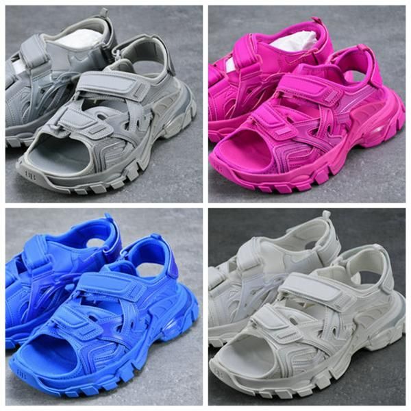 

new track sandals platform fashion men women mens sneakers slippers pink white black blue slides beach casual shoes thick bottomed sty mujh#