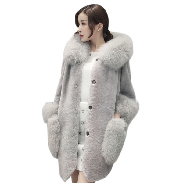 

women fashion casual sweet lambswool fur coat ladies flocking decoration coat super thick single breasted jacket, Black