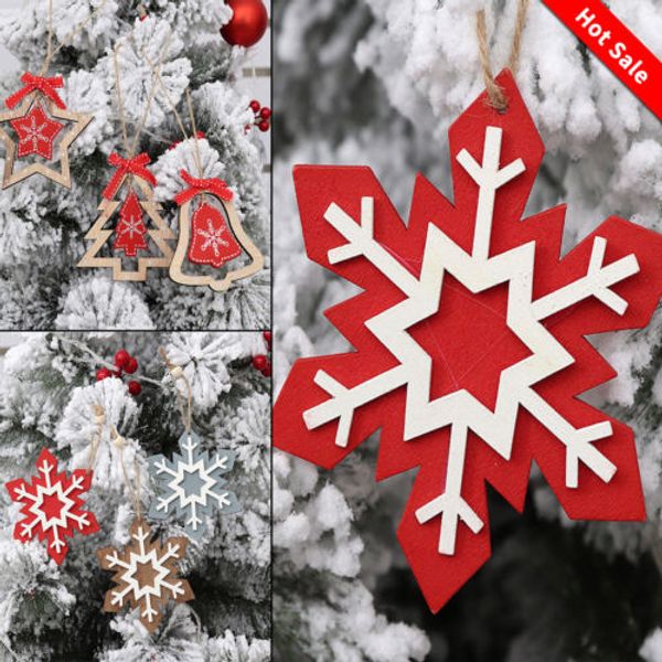 

wood christmas winter tree ornaments xmas tree pendant home party decorations