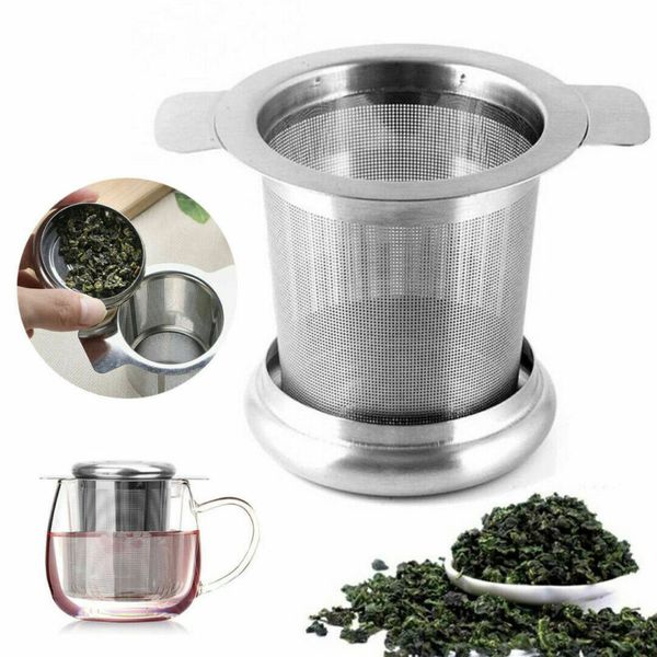

фильтр из нержавеющей стали mesh чай infuser металла кубок сито чай сыпучие листьев фильтр с крышкой сито чайника tea leaf фильтр mesh