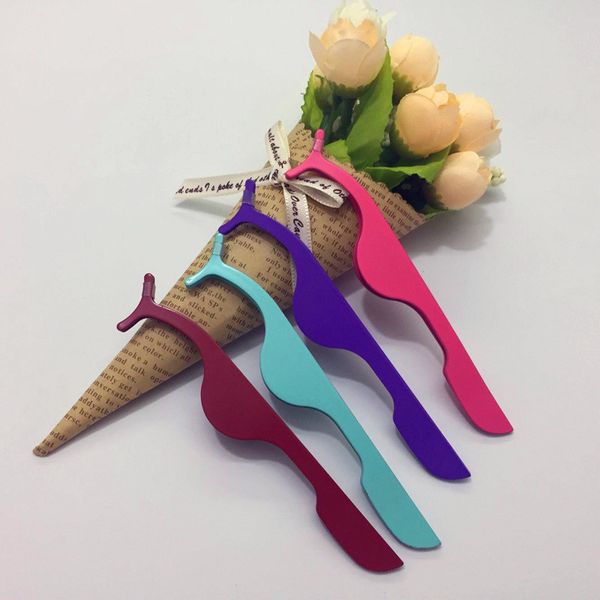 

multi-function eyelash curler eyelash clips tweezers auxiliary device false eyelashes eye lash clip beauty makeup tool with opp bag dhl