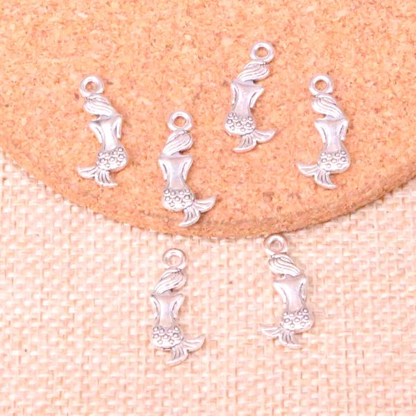 150 pz Charms sirena 21 * 10mm ciondolo antico adatto, argento tibetano vintage, gioielli fatti a mano fai da te