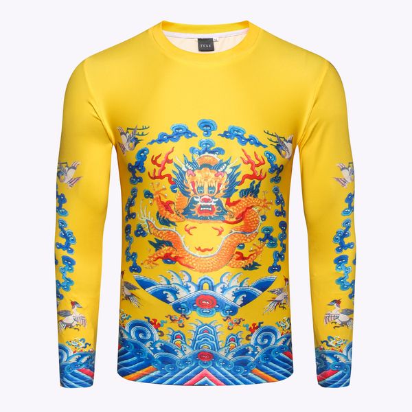 

мужские дизайнер 3d одежду с длинным рукавом t-рубашка трехмерной печати эластичные спортивные основывая футболка, White;black