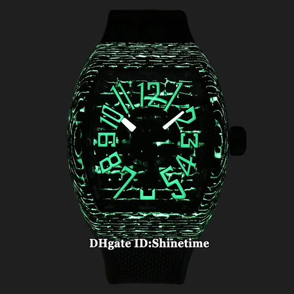 

edition vanguard classic v45 sc dt uae national emblem dial miyota automatic mens watch luminous carbon fiber case leather new watches, Slivery;brown