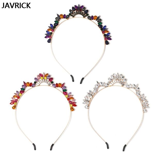 

bridal crown headband wedding hair accessories alloy acrylic rhinestone head hoop bride jewelry headdress, Golden;white