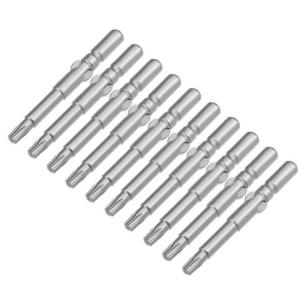 

uxcell 10 pcs 60mm long 6mm dia round shank t20 magnetic torx screwdriver bits s2 high alloy steel