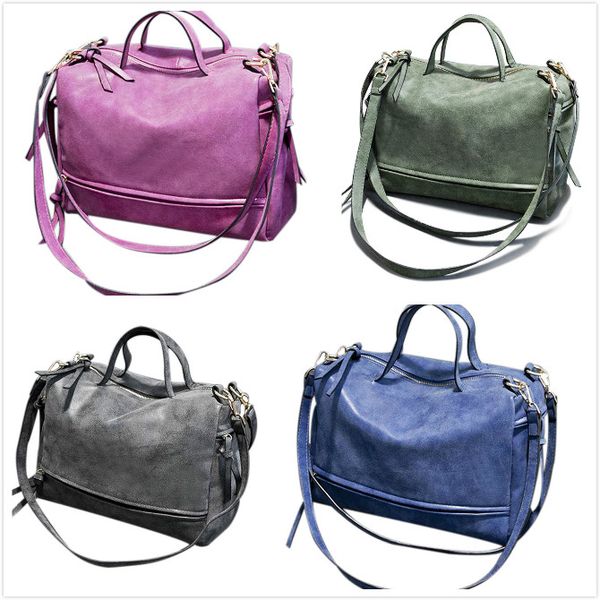 

fggs women's shoulder bag vintage nubuck messenger bag motorcycle shoulder bags retro women's