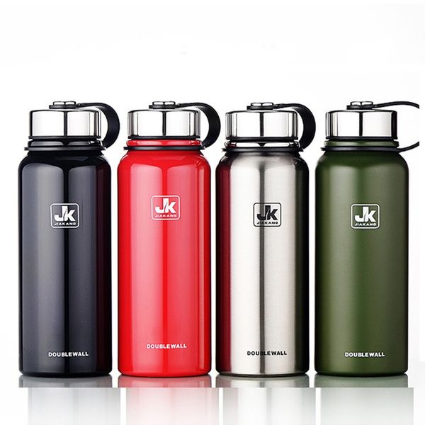 

portable stainless steel water bottles double vacuum insulated mug cup outdoor hiking climbing kettle water bottle 610ml 4colors fa1999