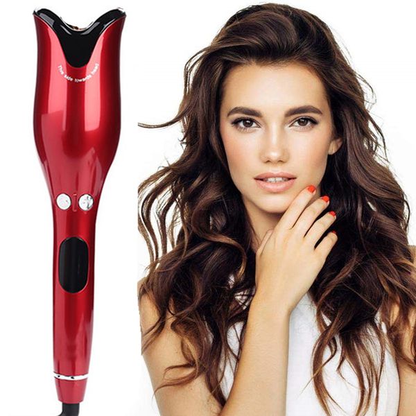 

automatic spiral hair curler curling iron tourmaline ceramic curling wand lcd rotating air curler hair crimper iron styling tool