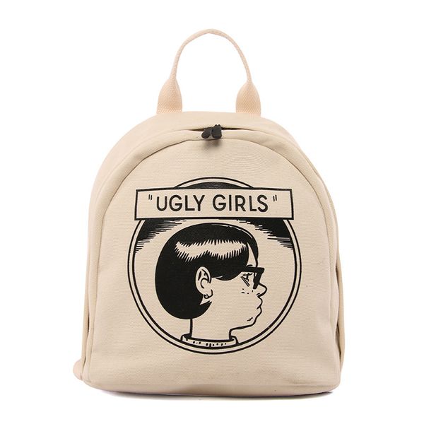 

2020 new fashion cartoon printed women's backpack for teenage girls shoulder bags mini canvas mochila feminina