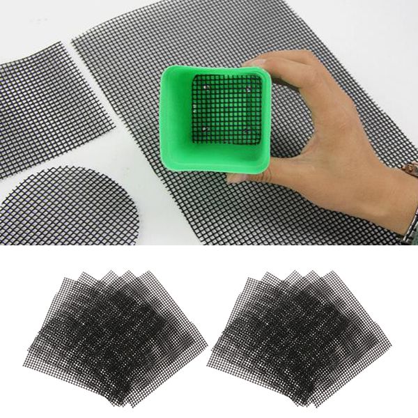 

10 pack 15 x 15 cm rigid polyethylene garden drainage mesh hole screens