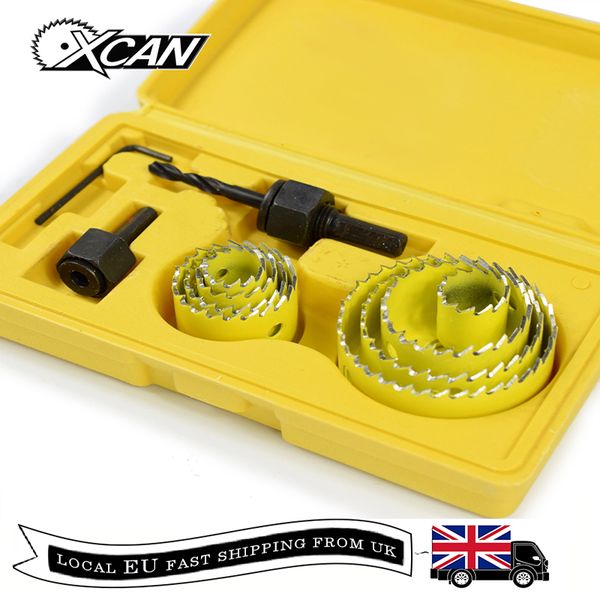 

xcan 11pcs hole saw drill bit woodworking cutter 19-64mm hole saw cutting set core drill bit wood metal drilling
