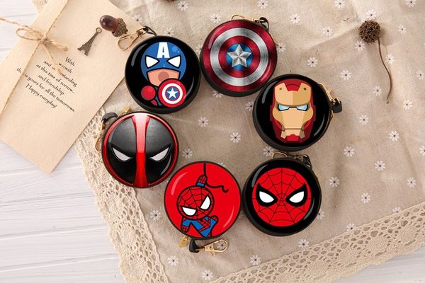 

Zipper bag marvel uper hero earphone cable mini box portable coin pur e headphone bag carrying pouch pocket cover torage bluetooth head et