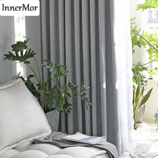 

innermor solid blackout curtains for living room high shading rate curtain for bedroom home decor curtain kitchen customized