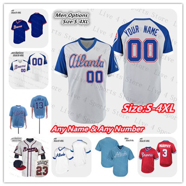 

1979 Atlanta Throwback Braves Jersey Freddie Freeman Ozzie Albies Fred McGriff Austin Riley Chipper Jones Hank Aaron Mike Soroka Max Fried