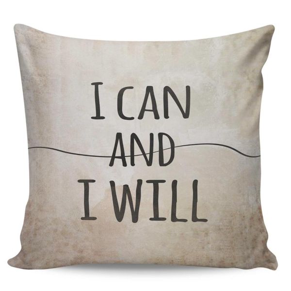 

i can and i will pillow covers cases cushion pillowcase square print pillow case