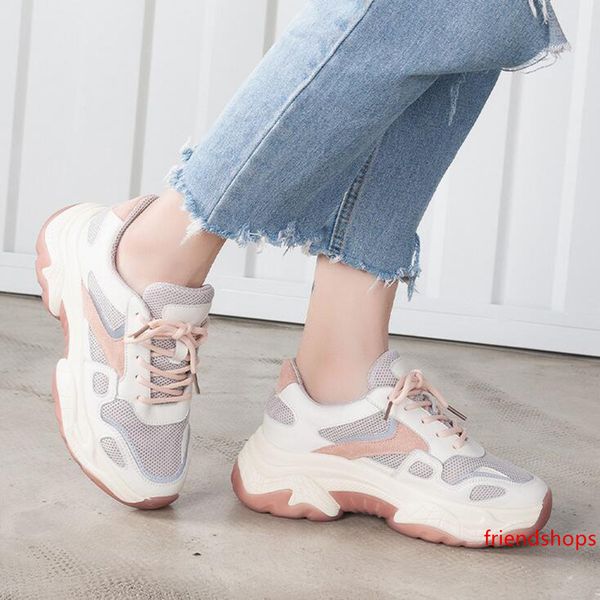 

2020 women running shoes white pink split fashion womens trainer breathable light grey khaki mesh sport sneaker size 36-39