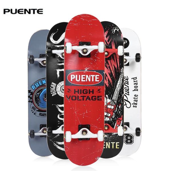 

пуэнте 608 skate board abec - 9 взрослых на четыре колеса двойной snubby maple скейтборд skate board maple long скейтбординг