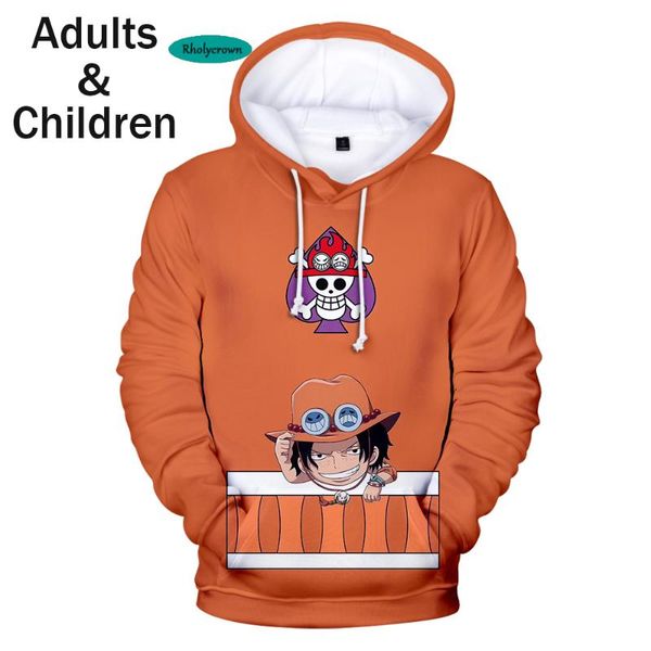 

2020 3d hoodie one piece autumn hoodies men sweatshirts women hip hop pullovers kids 3d anime fashion boys girls outwear casual, Black