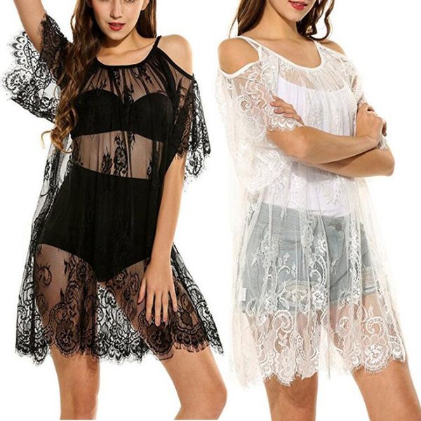 

off-shoulder beach bikini swimsuit cover up beach summer wear