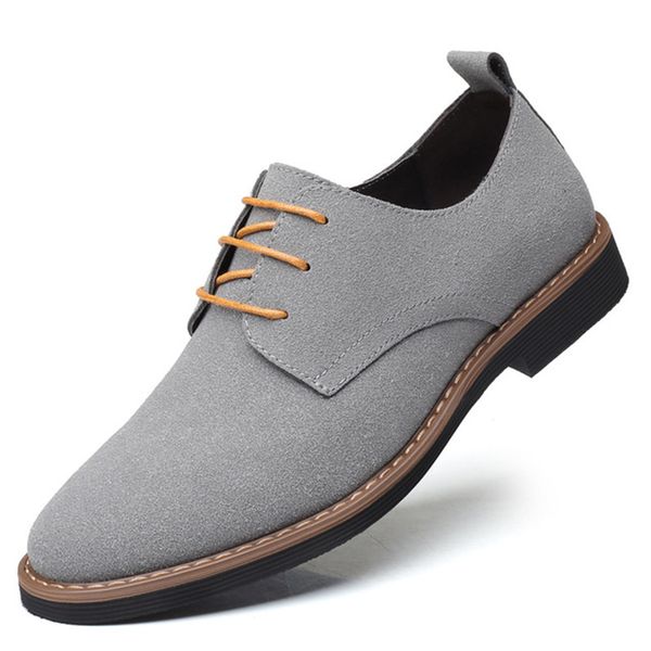 

2019 new men's nubuck leather casual shoes multicolor men's leather shoes suede fashion trend large size single men, Black