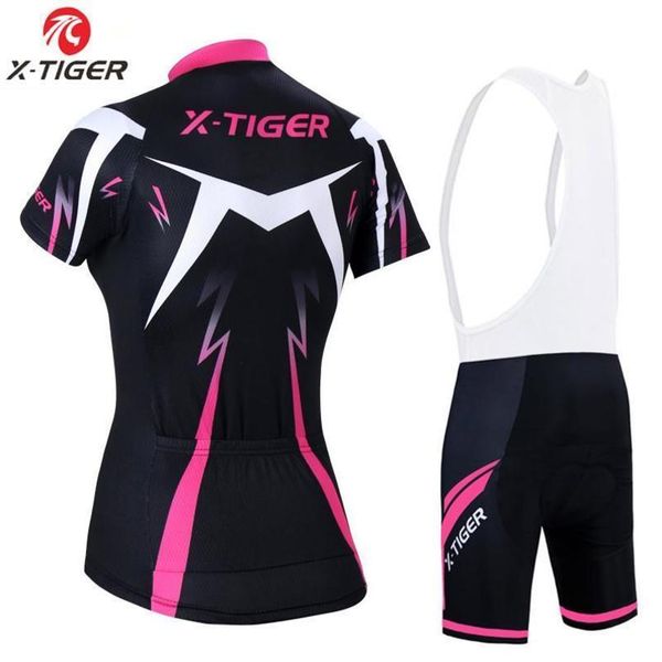 

2020 x -tiger summer women mtb bike cycling clothing breathable mountian bicycle clothes ropa ciclismo quick -dry cycling jersey sets, Black;red