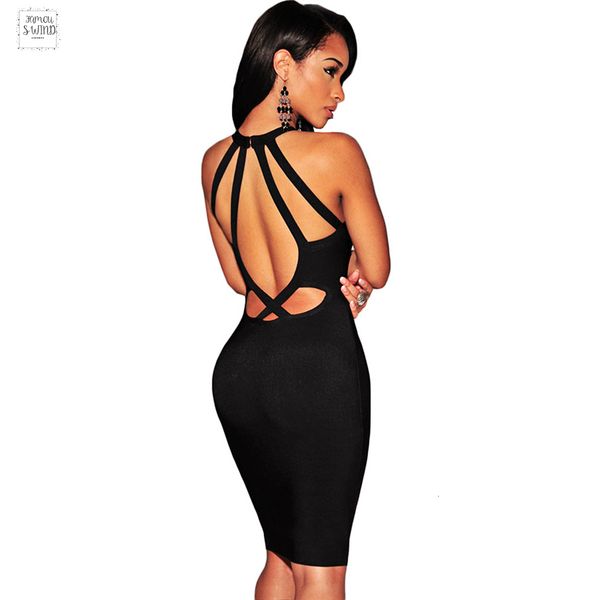 

new fashion newset halter neck sleeveless keyhole celebrity women bodycon club party bandage dress drop shipping, Black;gray