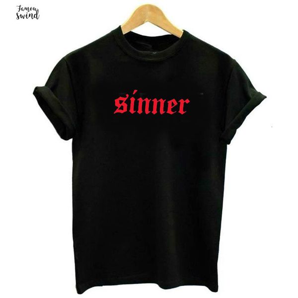 

грешник тенниска женщины red printed harajuku summer lady tshirt grunge metal rock tshirt camisetas dropshipping, White