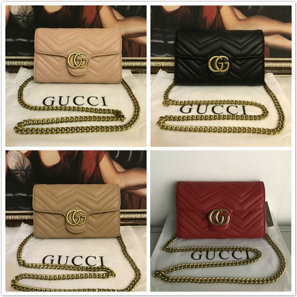 

1666 GUCCI A роскошные сумки старинные кожаные сумки на ремне модные женские сумки цепь Crossbody Messenger Bag модные кошельки