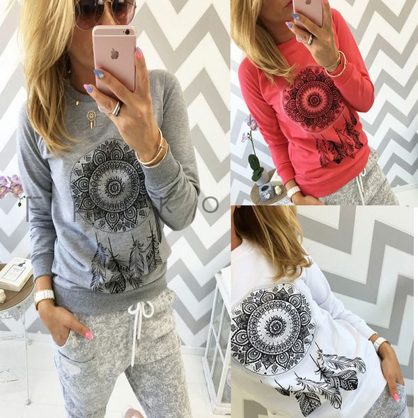 

2018 autumn women sweatshirt casual long sleeve o neck print pullover jumper hoodies sweatshirts fashion sudaderas mujer, Black